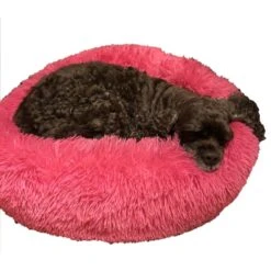 HDP Round Fuzzy Bolster Dog Bed -Blue Buffalos Shop 285115 PT1. AC SS1800 V1619215350