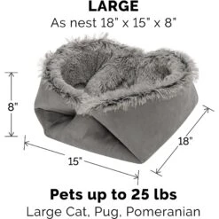 FurHaven Self-Warming Convertible Cuddle Mat Bolster Cat & Dog Bed 15 FurHaven Self-Warming Convertible Cuddle Mat Bolster Cat & Dog Bed -Blue Buffalos Shop 285729 PT4. AC SS1800 V1617229063