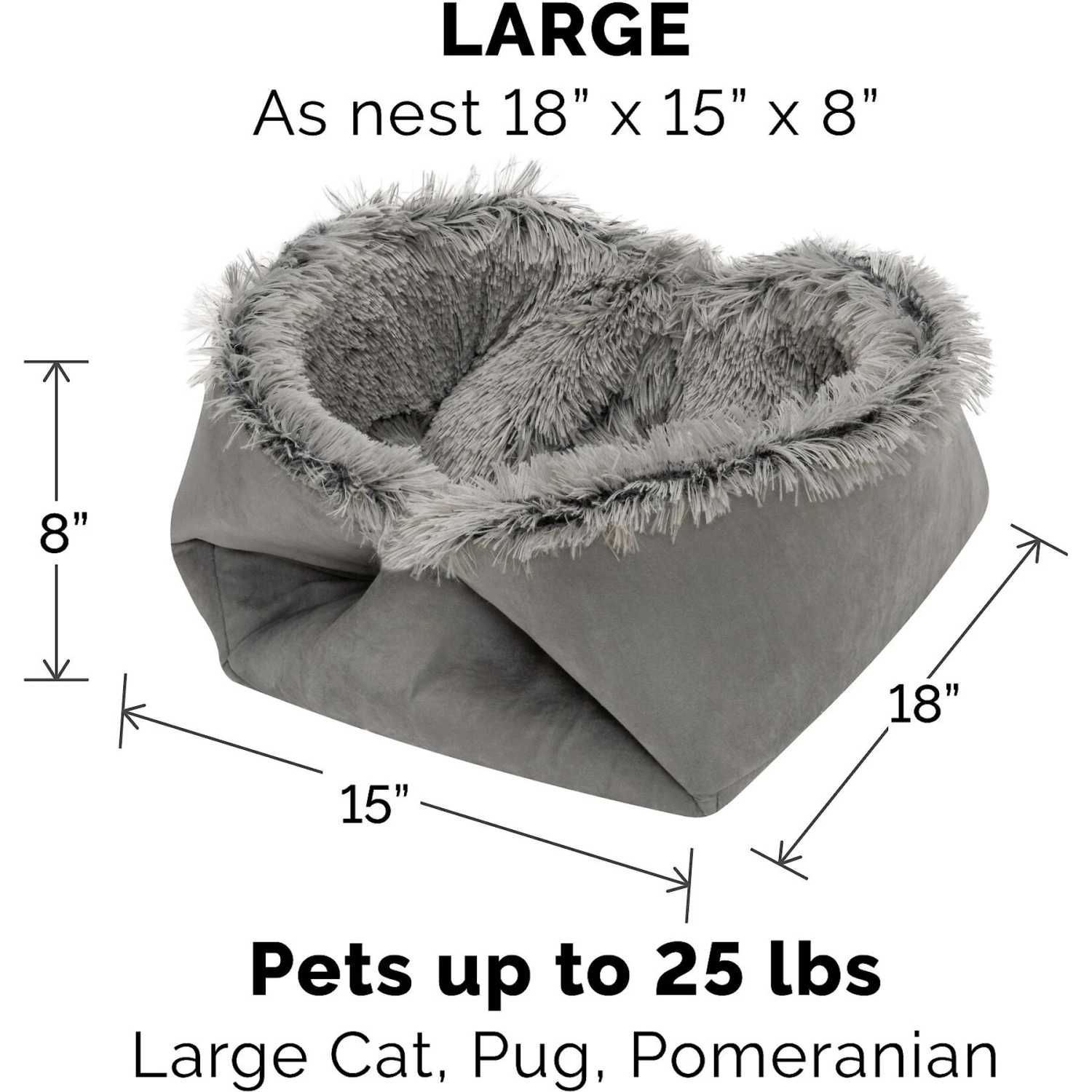 FurHaven Self-Warming Convertible Cuddle Mat Bolster Cat & Dog Bed 7 FurHaven Self-Warming Convertible Cuddle Mat Bolster Cat & Dog Bed - Image 5
