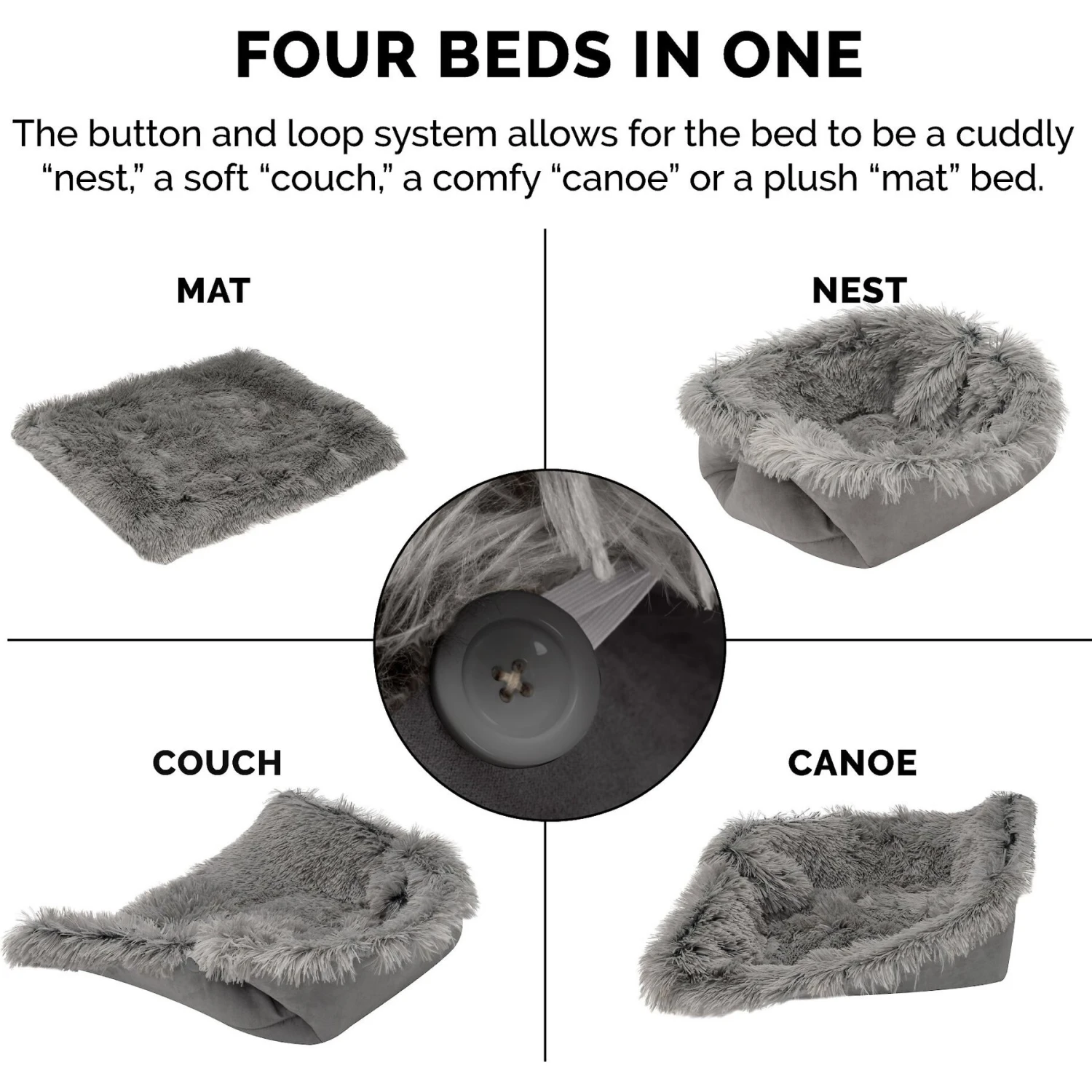 FurHaven Self-Warming Convertible Cuddle Mat Bolster Cat & Dog Bed 9 FurHaven Self-Warming Convertible Cuddle Mat Bolster Cat & Dog Bed - Image 7