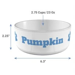 Frisco Paw Print Ceramic Personalized Dog Bowl -Blue Buffalos Shop 286982 PT3. AC SS1800 V1636036346