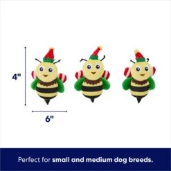 Frisco Holiday Bee Merry Hide & Seek Puzzle Plush Squeaky Dog Toy -Blue Buffalos Shop 287099 PT2. AC SS1800 V1695044345