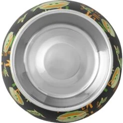 STAR WARS THE MANDALORIAN GROGU AUREBESH Non-Skid Stainless Steel With Melamine Stand Dog & Cat Bowl -Blue Buffalos Shop 291435 PT4. AC SS1800 V1633980004
