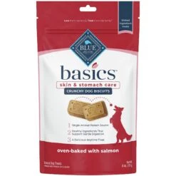 Blue Buffalo Basics Skin & Stomach Care Salmon & Potato Recipe Adult Dry Dog Food & Blue Buffalo Basics Skin & Stomach Care Biscuits Salmon & Potato Dog Treats -Blue Buffalos Shop 292682 PT4. AC SS1800 V1646346431