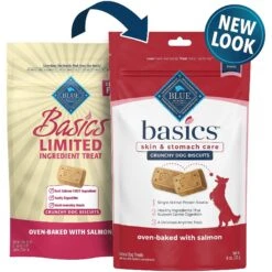 Blue Buffalo Basics Skin & Stomach Care Salmon & Potato Recipe Adult Dry Dog Food & Blue Buffalo Basics Skin & Stomach Care Biscuits Salmon & Potato Dog Treats -Blue Buffalos Shop 292682 PT5. AC SS1800 V1646350154