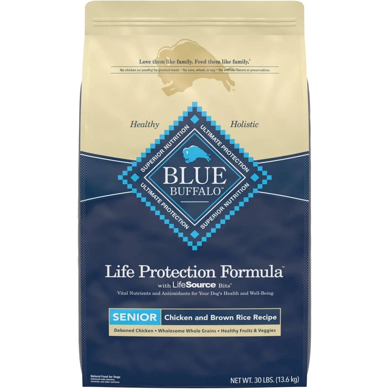Blue Buffalo Life Protection Formula Senior Chicken & Brown Rice Recipe Dry Dog Food & Blue Buffalo Health Bars Baked With Bacon, Egg & Cheese Dog Treats 4 Blue Buffalo Life Protection Formula Senior Chicken & Brown Rice Recipe Dry Dog Food & Blue Buffalo Health Bars Baked With Bacon, Egg & Cheese Dog Treats - Image 2