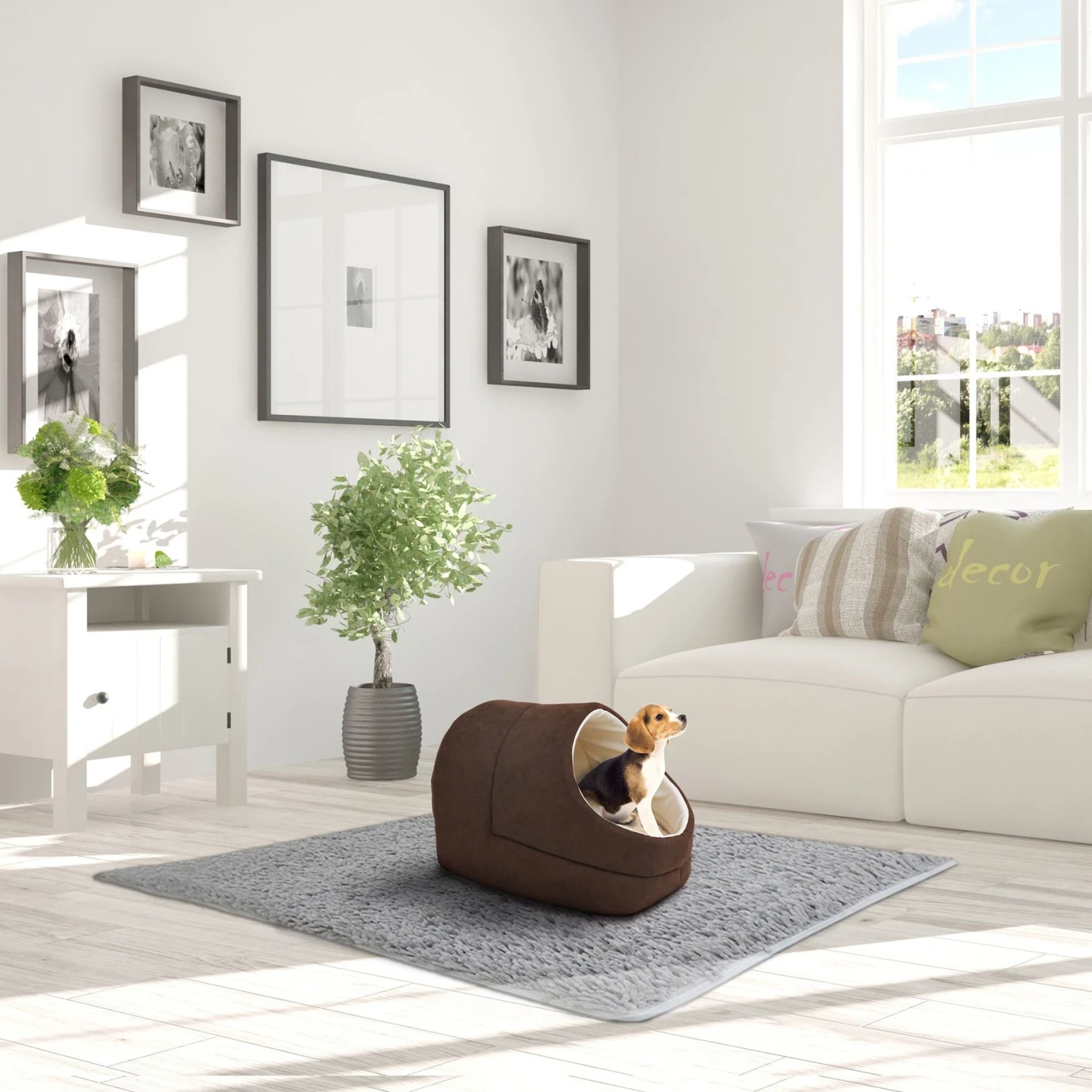 Jespet Cave Covered Cat & Dog Bed 3 Jespet Cave Covered Cat & Dog Bed