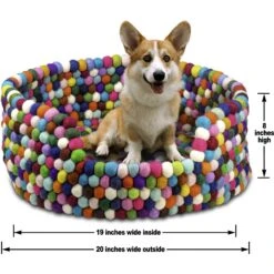 Durkha Premium Felt Bolster Dog Bed -Blue Buffalos Shop 296489 PT3. AC SS1800 V1633639879