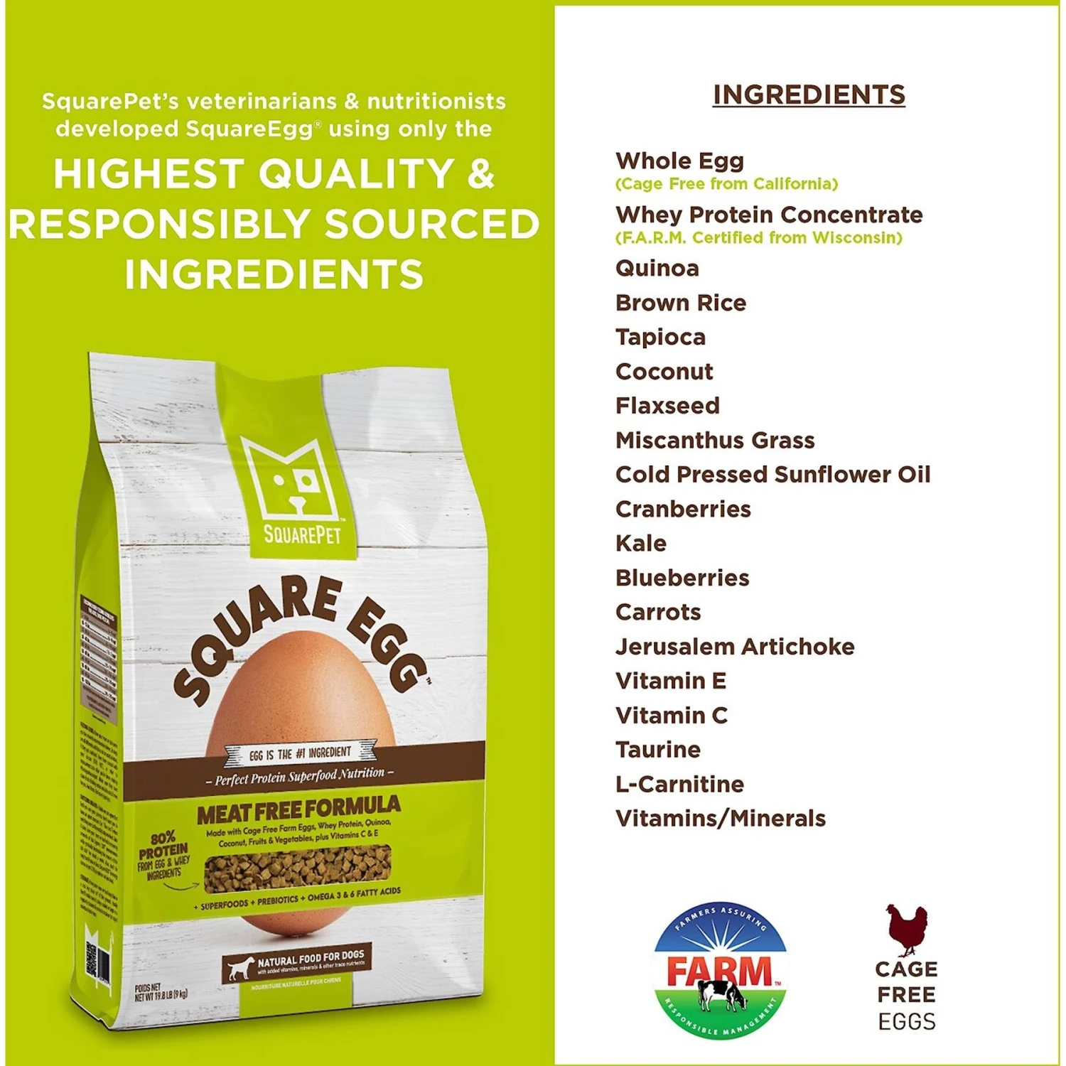 SquarePet Square Egg Meat Free Formula Dry Dog Food 6 SquarePet Square Egg Meat Free Formula Dry Dog Food - Image 4