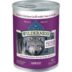 Blue Buffalo Wilderness Salmon & Chicken Grill With Oats & Barley Adult Wet Dog Food, 12.5-oz, Case Of 12 & Blue Buffalo Wilderness Beef & Chicken Grill With Oats & Barley Adult Wet Dog Food, 12.5-oz, Case Of 12 -Blue Buffalos Shop 297854 PT4. AC SS1800 V1621267037