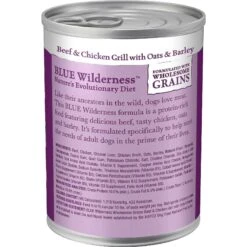 Blue Buffalo Wilderness Salmon & Chicken Grill With Oats & Barley Adult Wet Dog Food, 12.5-oz, Case Of 12 & Blue Buffalo Wilderness Beef & Chicken Grill With Oats & Barley Adult Wet Dog Food, 12.5-oz, Case Of 12 -Blue Buffalos Shop 297854 PT5. AC SS1800 V1621267043