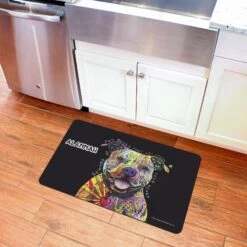 Bungalow Flooring By Dean Russo Pit Bull Heart Personalized Floor Mat -Blue Buffalos Shop 299146 PT2. AC SS1800 V1621378336