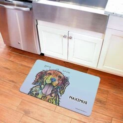 Bungalow Flooring By Dean Russo Golden Retriever Personalized Floor Mat -Blue Buffalos Shop 299166 PT2. AC SS1800 V1621376353