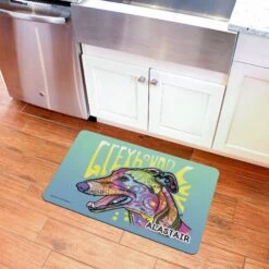 Bungalow Flooring By Dean Russo Greyhound Personalized Floor Mat -Blue Buffalos Shop 299182 PT2. AC SS1800 V1621378365