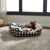Frisco Buffalo Check Cuddler Pet Bed & Gift Set, Black & White 1 Frisco Buffalo Check Cuddler Pet Bed & Gift Set, Black & White -Blue Buffalos Shop 299397 MAIN. AC SS1800 V1639093641