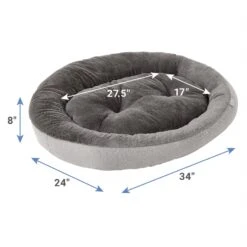 Frisco Herringbone Hi-Low Cuddler Dog & Cat Bed -Blue Buffalos Shop 299441 PT1. AC SS1800 V1637165368
