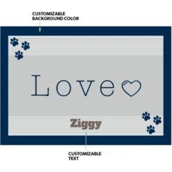Frisco Love Cutout Personalized Dog & Cat Placemat -Blue Buffalos Shop 299558 PT1. AC SS1800 V1636047788