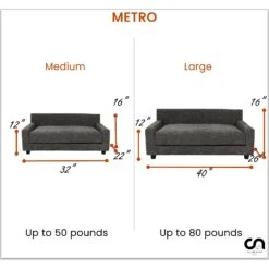 Club Nine Pets Metro Orthopedic Cat & Dog Bed -Blue Buffalos Shop 301290 PT7. AC SS1800 V1695658920