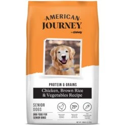 American Journey Protein & Grains Senior Chicken, Brown Rice & Vegetables Recipe Dry Dog Food & American Journey Poultry & Beef Variety Pack Grain-Free Canned Dog Food -Blue Buffalos Shop 302228 PT5. AC SS1800 V1694612385