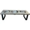 Bearwood Essentials Farmhouse 3-Bowl Elevated Dog Feeder