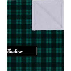 Frisco Personalized Plaid Soft Fleece Cat & Dog Blanket, 30" X 40" -Blue Buffalos Shop 303999 PT2. AC SS1800 V1637609803