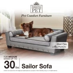 Enchanted Home Pet Sailor Sofa Cat & Dog Bed With Removable Cover 15 Enchanted Home Pet Sailor Sofa Cat & Dog Bed With Removable Cover -Blue Buffalos Shop 305355 PT4. AC SS1800 V1623249475
