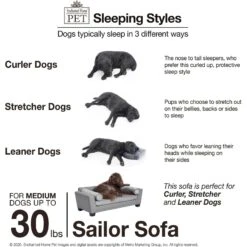 Enchanted Home Pet Sailor Sofa Cat & Dog Bed With Removable Cover 16 Enchanted Home Pet Sailor Sofa Cat & Dog Bed With Removable Cover -Blue Buffalos Shop 305355 PT5. AC SS1800 V1623249479