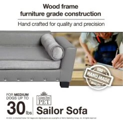 Enchanted Home Pet Sailor Sofa Cat & Dog Bed With Removable Cover 19 Enchanted Home Pet Sailor Sofa Cat & Dog Bed With Removable Cover -Blue Buffalos Shop 305355 PT8. AC SS1800 V1623249501