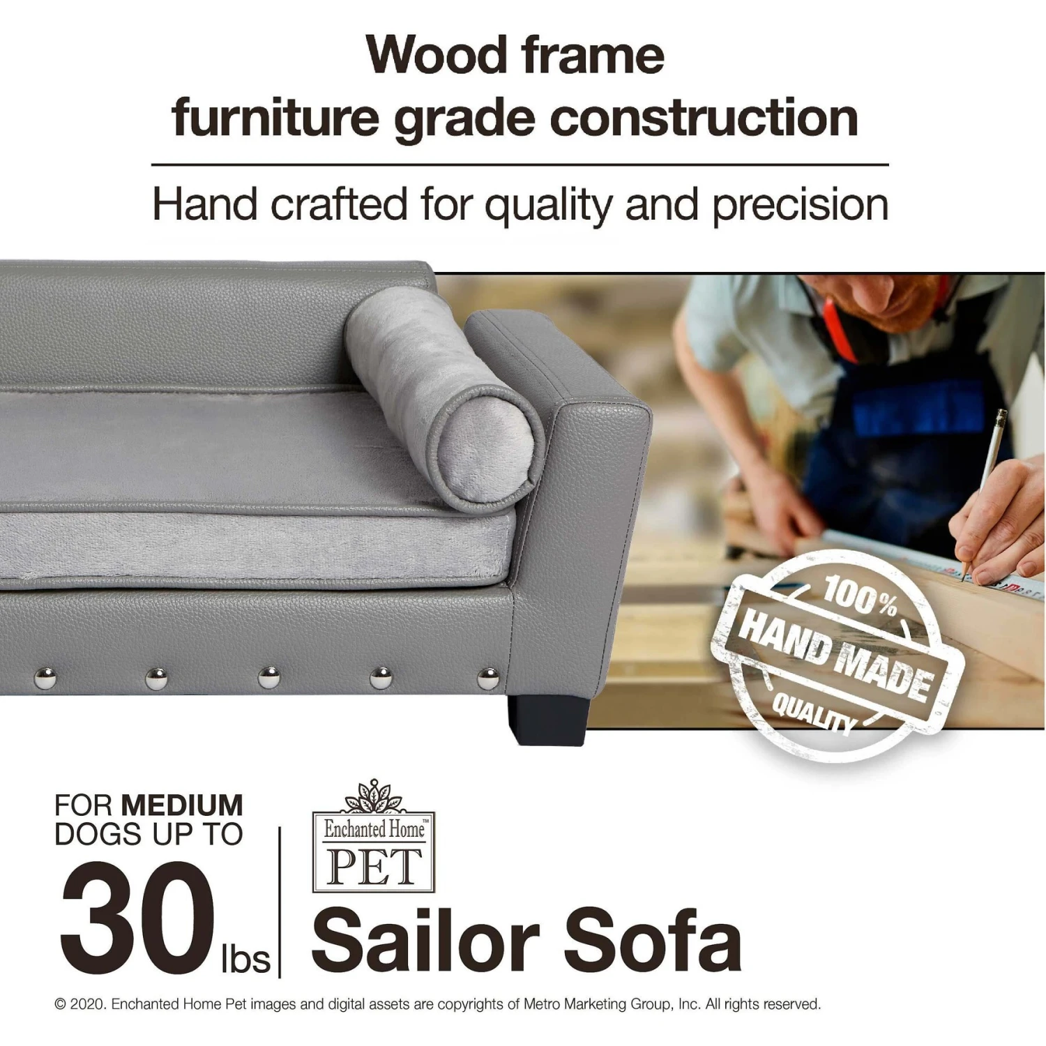 Enchanted Home Pet Sailor Sofa Cat & Dog Bed With Removable Cover 11 Enchanted Home Pet Sailor Sofa Cat & Dog Bed With Removable Cover - Image 9