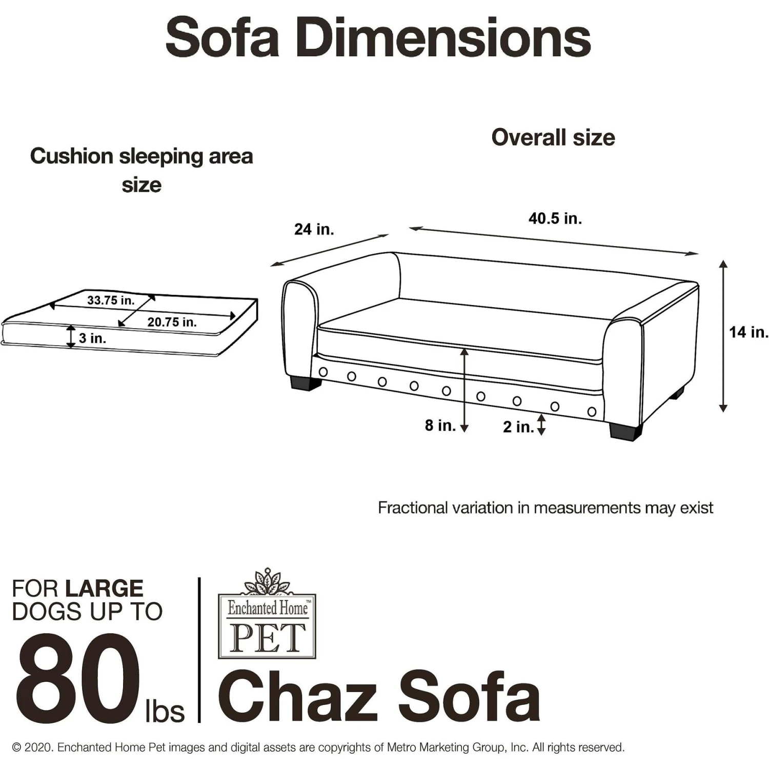 Enchanted Home Pet Chaz Sofa Cat & Dog Bed With Removable Cover 9 Enchanted Home Pet Chaz Sofa Cat & Dog Bed With Removable Cover - Image 7