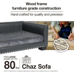 Enchanted Home Pet Chaz Sofa Cat & Dog Bed With Removable Cover 19 Enchanted Home Pet Chaz Sofa Cat & Dog Bed With Removable Cover -Blue Buffalos Shop 305363 PT8. AC SS1800 V1623249853