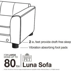 Enchanted Home Pet Luna Sofa Cat & Dog Bed With Removable Cover 18 Enchanted Home Pet Luna Sofa Cat & Dog Bed With Removable Cover -Blue Buffalos Shop 305365 PT7. AC SS1800 V1623249838