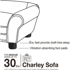 Enchanted Home Pet Charley Sofa Cat & Dog Bed With Removable Cover -Blue Buffalos Shop 305367 PT7. AC SS1800 V1623249811