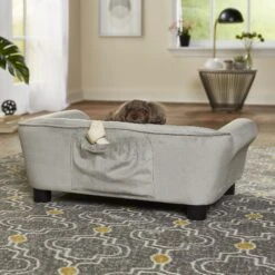Enchanted Home Pet Charlotte Sofa Cat & Dog Bed With Removable Cover -Blue Buffalos Shop 305374 PT2. AC SS1800 V1623287857