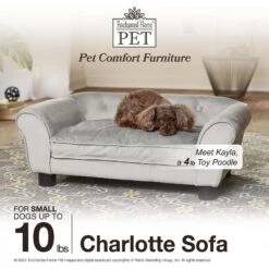 Enchanted Home Pet Charlotte Sofa Cat & Dog Bed With Removable Cover -Blue Buffalos Shop 305374 PT4. AC SS1800 V1623281271