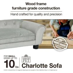 Enchanted Home Pet Charlotte Sofa Cat & Dog Bed With Removable Cover -Blue Buffalos Shop 305374 PT8. AC SS1800 V1623244369