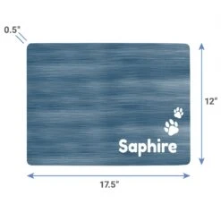 Frisco Personalized Heathered Dog & Cat Placemat -Blue Buffalos Shop 306758 PT3. AC SS1800 V1639492603