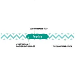 Frisco Personalized Chevron Ceramic Dog & Cat Bowl -Blue Buffalos Shop 306760 PT1. AC SS1800 V1635967589