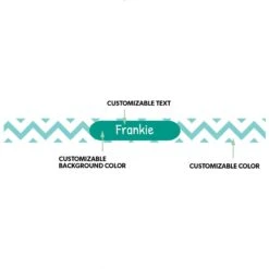 Frisco Personalized Chevron Ceramic Dog Bowl, 4.75-cup, 38oz -Blue Buffalos Shop 306761 PT1. AC SS1800 V1635967587