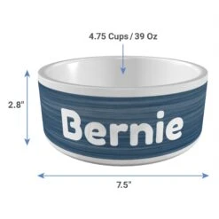 Frisco Personalized Heathered Ceramic Dog Bowl, 4.75-cup, 38oz -Blue Buffalos Shop 306767 PT3. AC SS1800 V1636036369