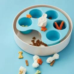 Pet Dream House SPIN Medium Level Palette Non-Skid Plastic Interactive Slow Feeder Dog Bowl, Blue -Blue Buffalos Shop 308746 PT1. AC SS1800 V1627683150