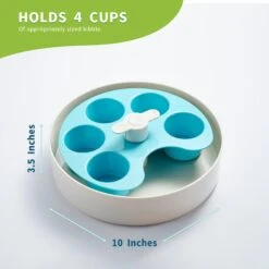 Pet Dream House SPIN Medium Level Palette Non-Skid Plastic Interactive Slow Feeder Dog Bowl, Blue -Blue Buffalos Shop 308746 PT2. AC SS1800 V1627681401