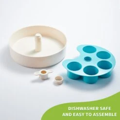 Pet Dream House SPIN Medium Level Palette Non-Skid Plastic Interactive Slow Feeder Dog Bowl, Blue -Blue Buffalos Shop 308746 PT5. AC SS1800 V1627681040