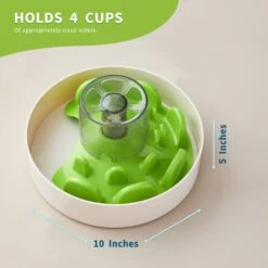 Pet Dream House SPIN Tricky Level UFO Maze Non-Skid Plastic Interactive Slow Feeder Dog Bowl -Blue Buffalos Shop 308748 PT2. AC SS1800 V1627513596