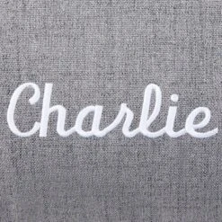 Frisco Personalized Knife Edge Bed, Dark Grey Linen, Large -Blue Buffalos Shop 311762 PT3. AC SS1800 V1630593996