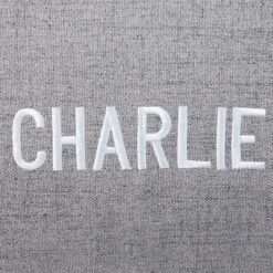 Frisco Personalized Knife Edge Bed, Dark Grey Linen, Large -Blue Buffalos Shop 311762 PT4. AC SS1800 V1630593979