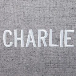 Frisco Personalized Knife Edge Bed, Dark Grey Linen, X-Large -Blue Buffalos Shop 311764 PT4. AC SS1800 V1630594020