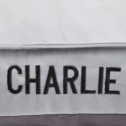 Frisco Personalized Silver Bolstered Bed With Silver Check Bolster 9 Frisco Personalized Silver Bolstered Bed With Silver Check Bolster -Blue Buffalos Shop 311770 PT4. AC SS1800 V1630594018