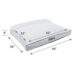 Frisco Personalized Silver Bolstered Bed With Silver Check Bolster, X-Large -Blue Buffalos Shop 311772 PT1. AC SS1800 V1630682189