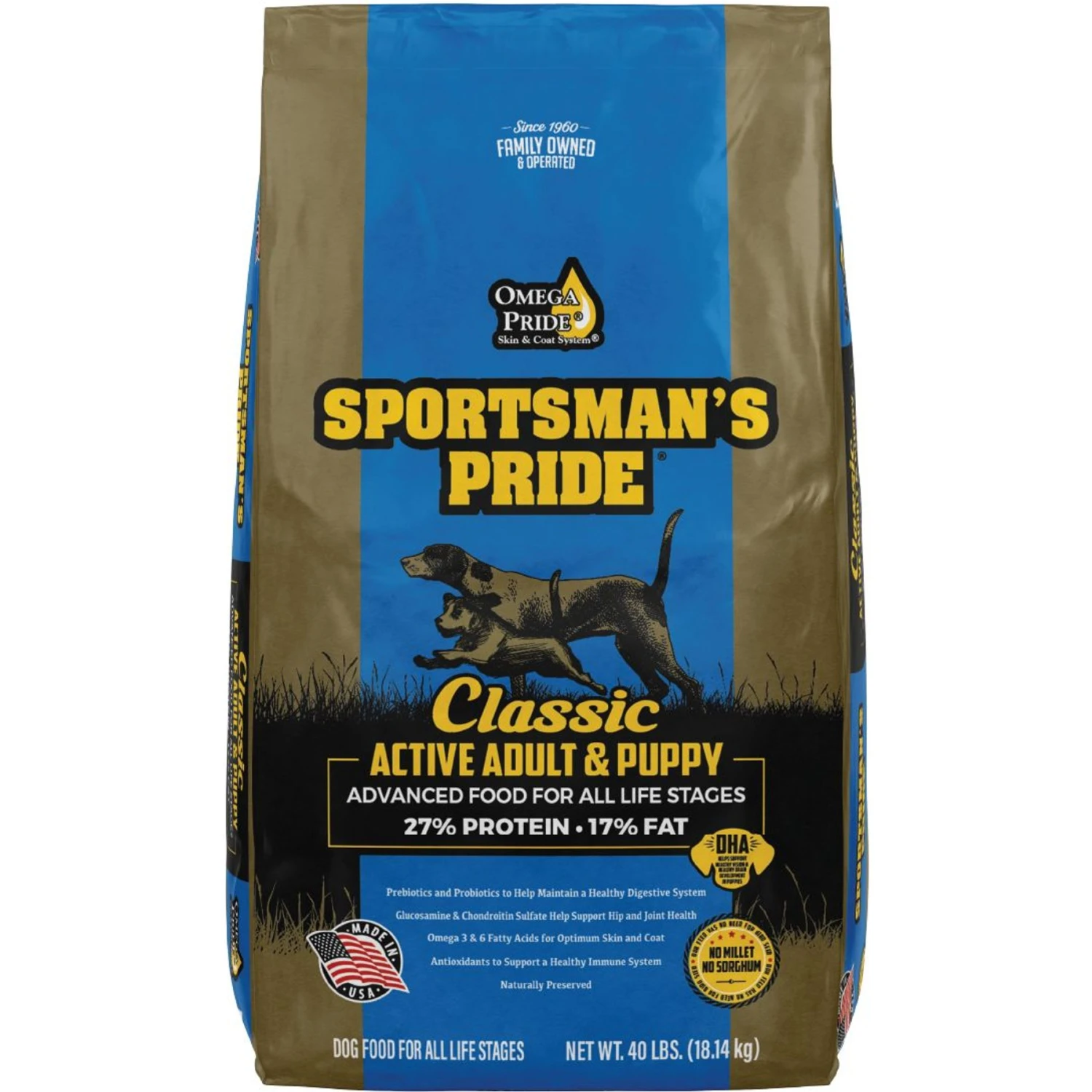 Sportsman's Pride Classic 27/17 Active Adult & Puppy Dry Dog Food, 40-lb Bag 3 Sportsman's Pride Classic 27/17 Active Adult & Puppy Dry Dog Food, 40-lb Bag